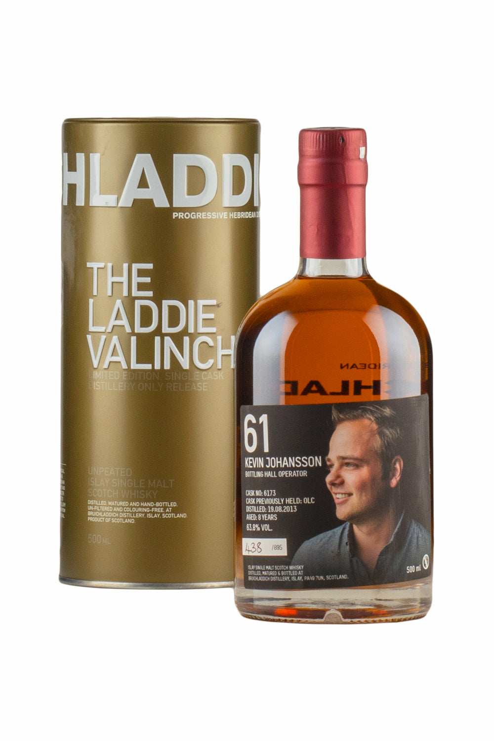 Bruichladdich 8 Year Old Workforce Series Cask #6173 `Kevin Johannson