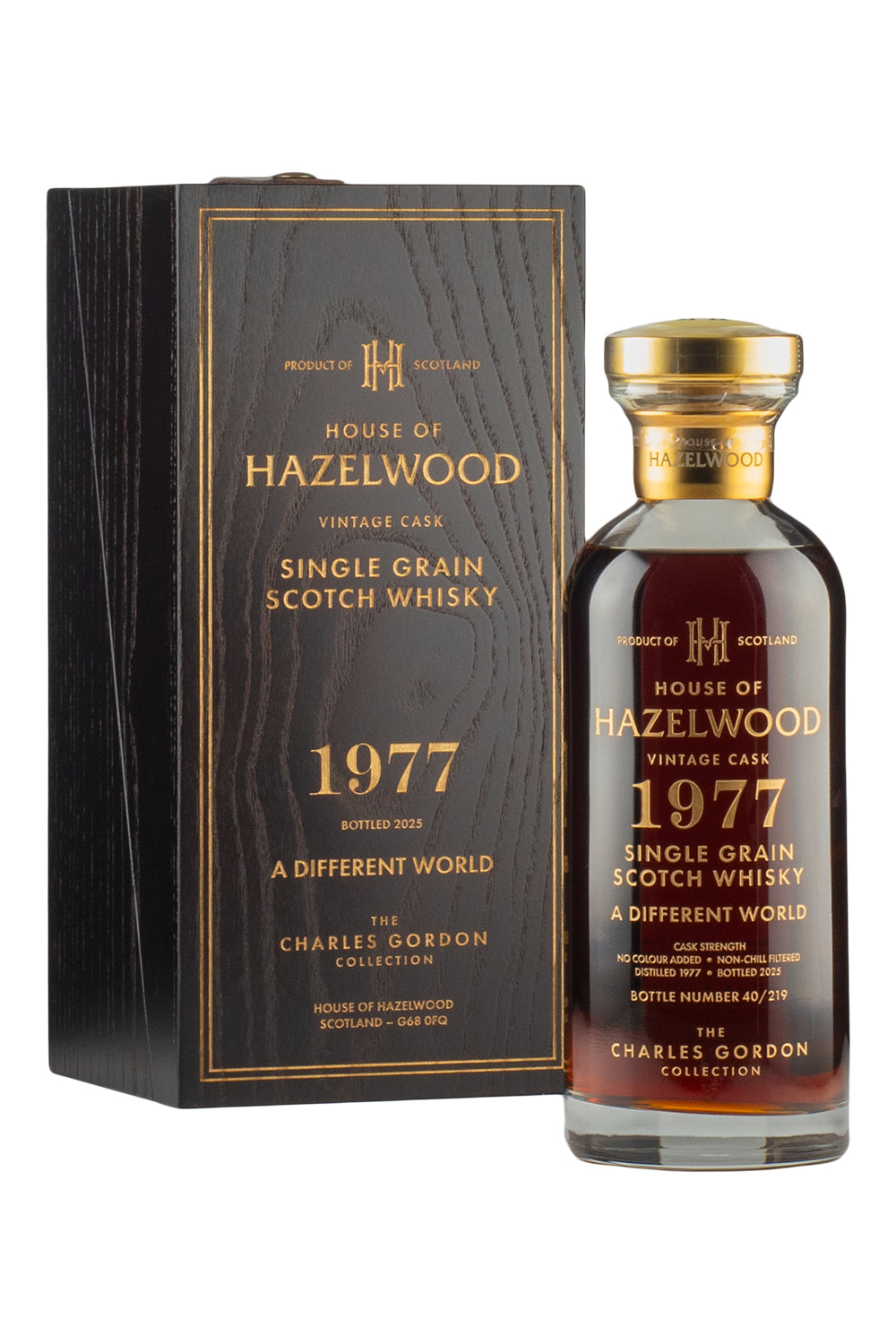 A Different World 48 Year Old Single Grain House of Hazelwood Charles Gordon Collection 1977