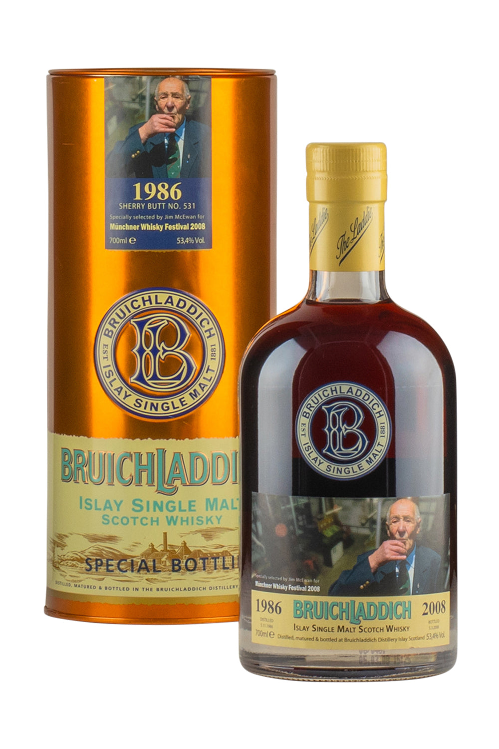Bruichladdich 20 Year Old Fresh Sherry Cask #531 1986