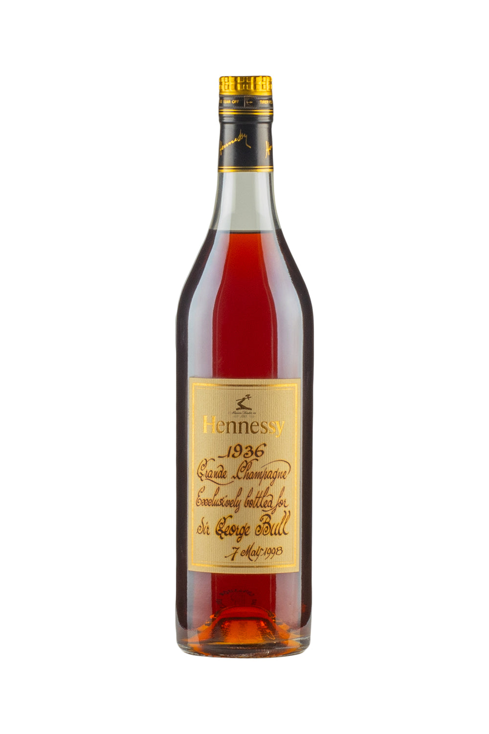 Hennessy Single Vintage for George Bull (Script Label, Bottled 1998) 1936