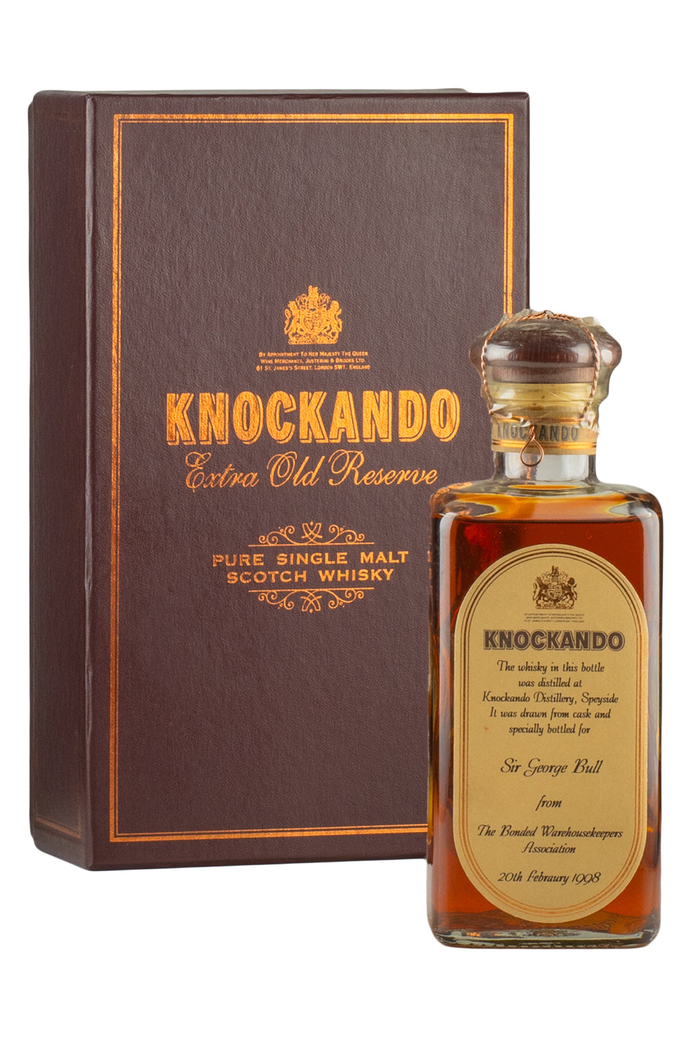 Knockando Bonded Warehousekeepers Bottling for Sir George Bull