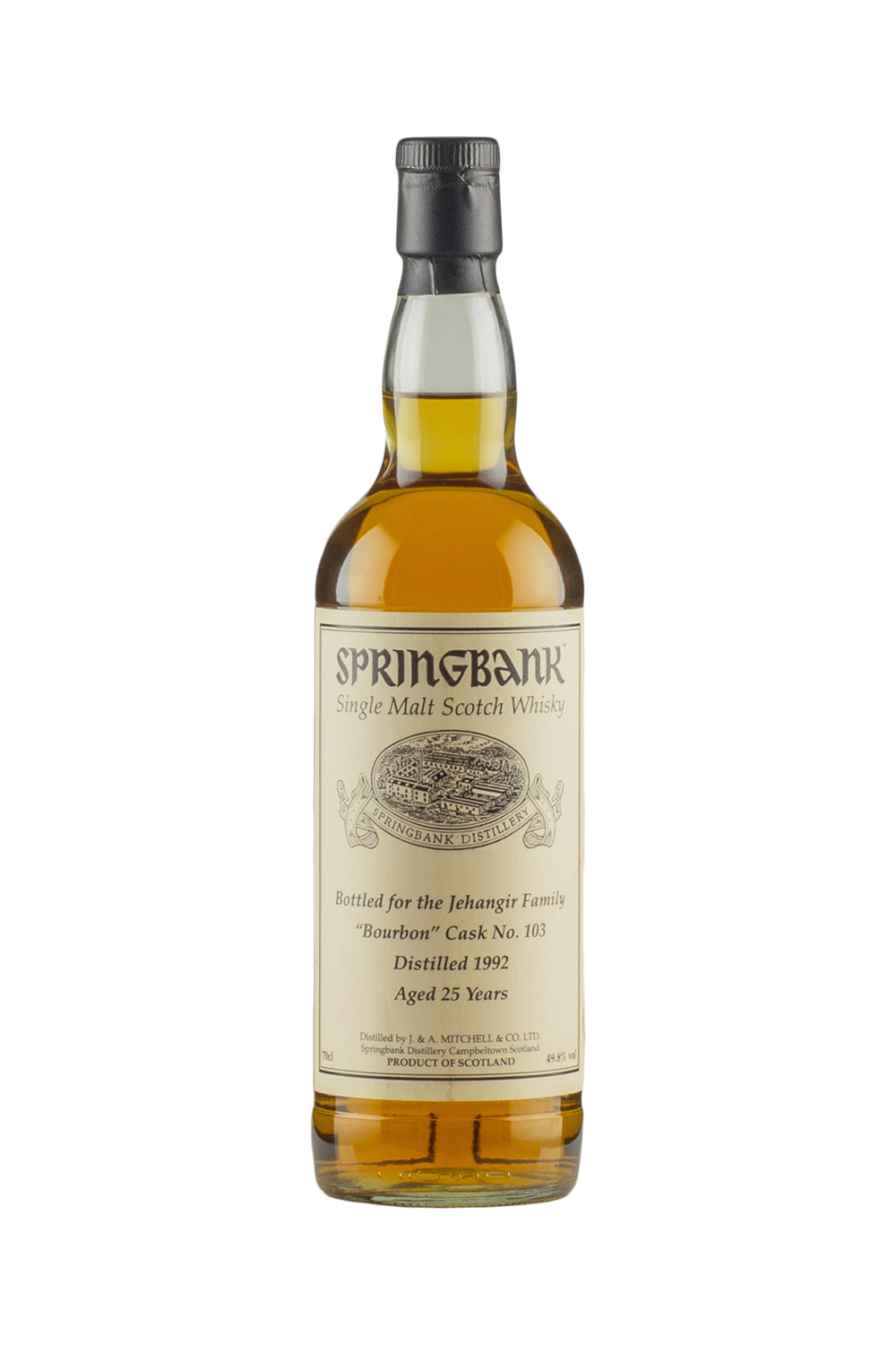 Springbank 25 Year Old Bourbon Cask 103 1992