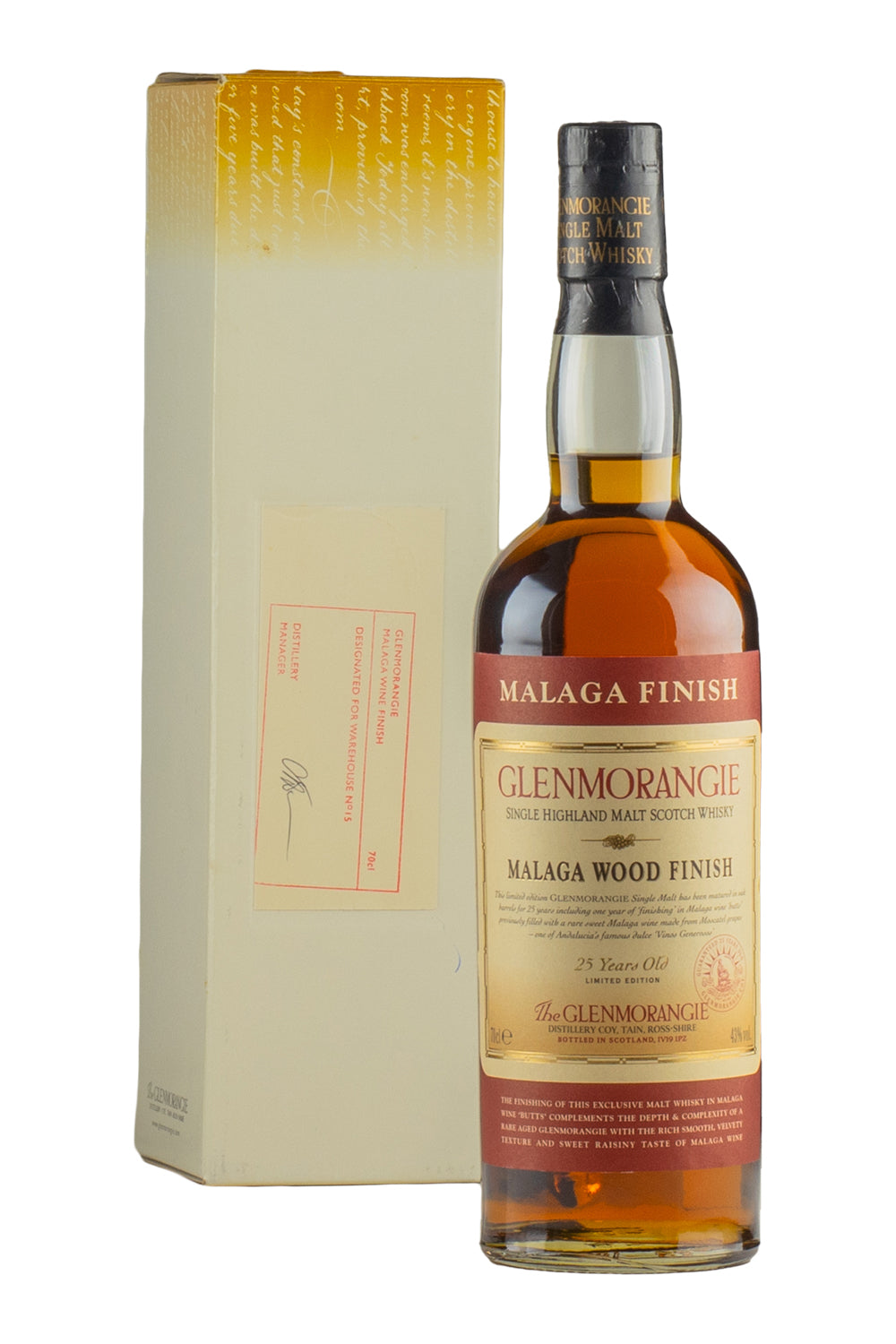 Glenmorangie 25 Year Old Malaga Wood Finish