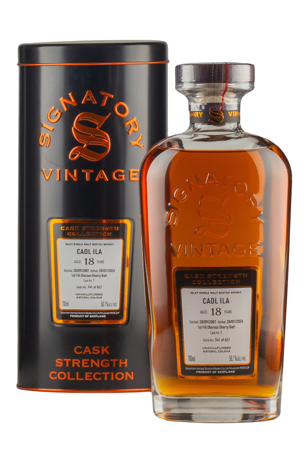 Caol Ila 18 Year Old Cask Strength Collection Signatory 2007