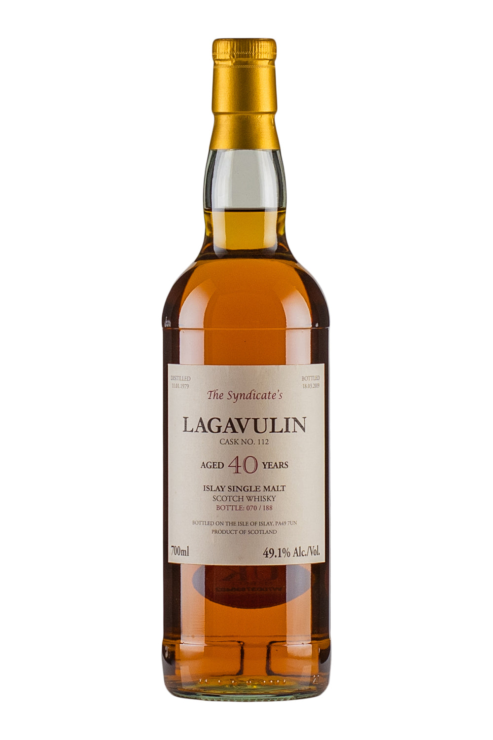 Lagavulin 40 Year Old The Syndicate 1979