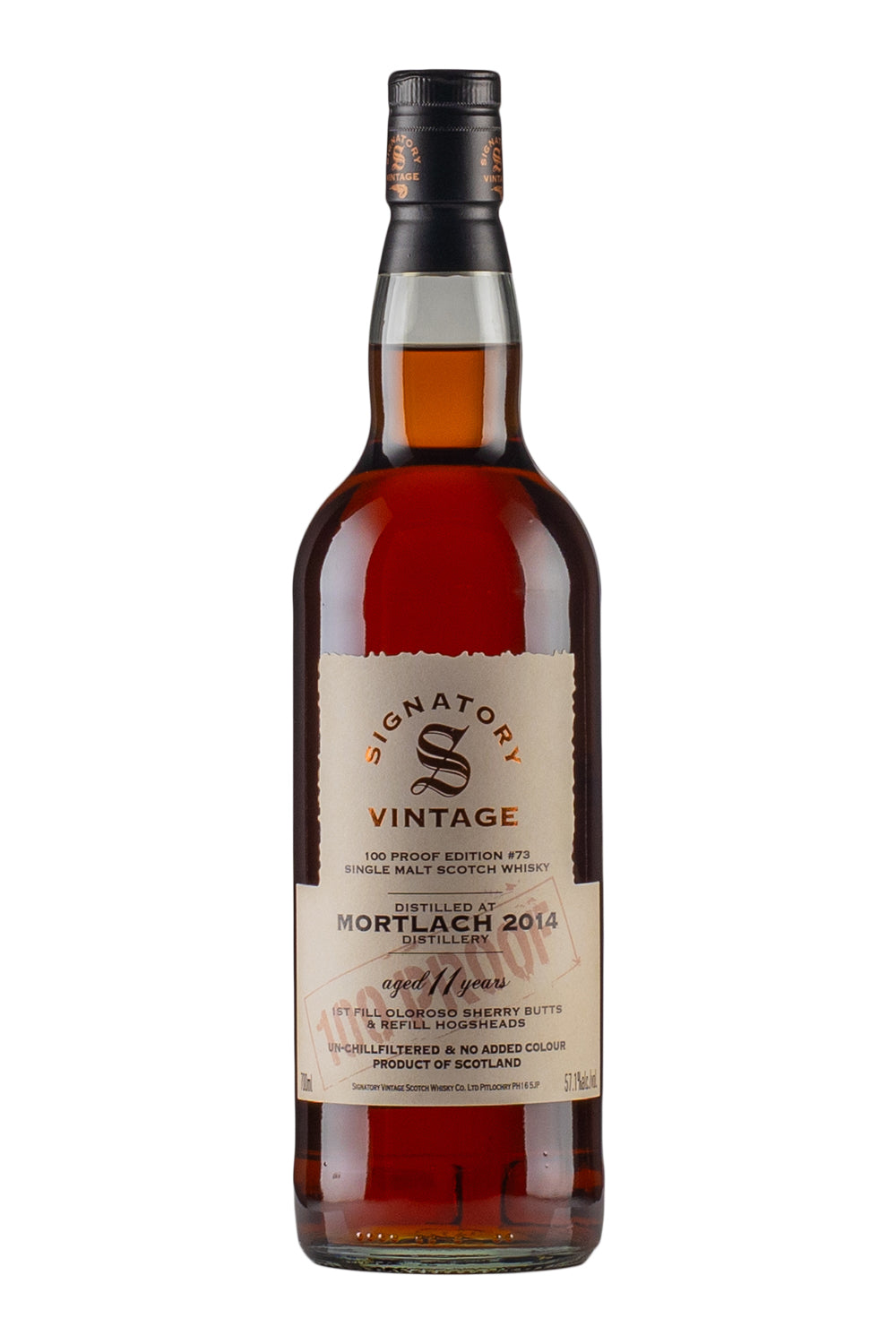 Mortlach 11 Year Old Signatory 100 Proof 2014