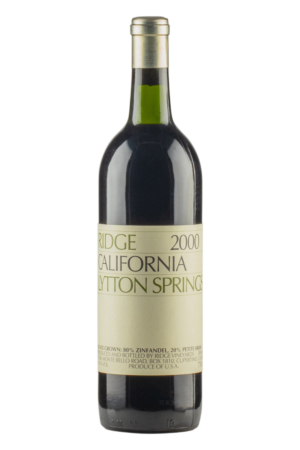 Ridge Lytton Springs 2000