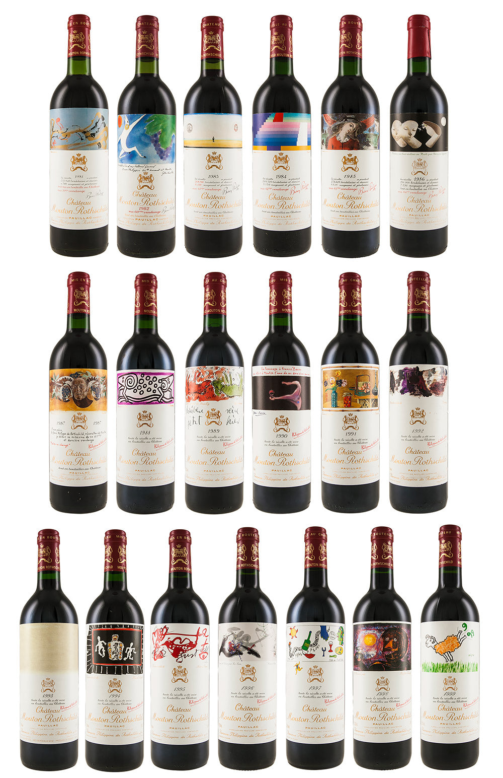 Mouton Rothschild Vertical 1980-2021