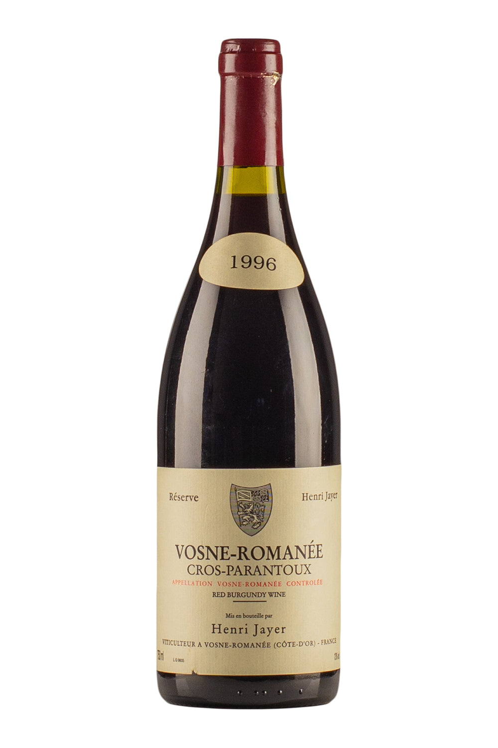 Vosne Romanee Cros Parantoux Henri Jayer 1996