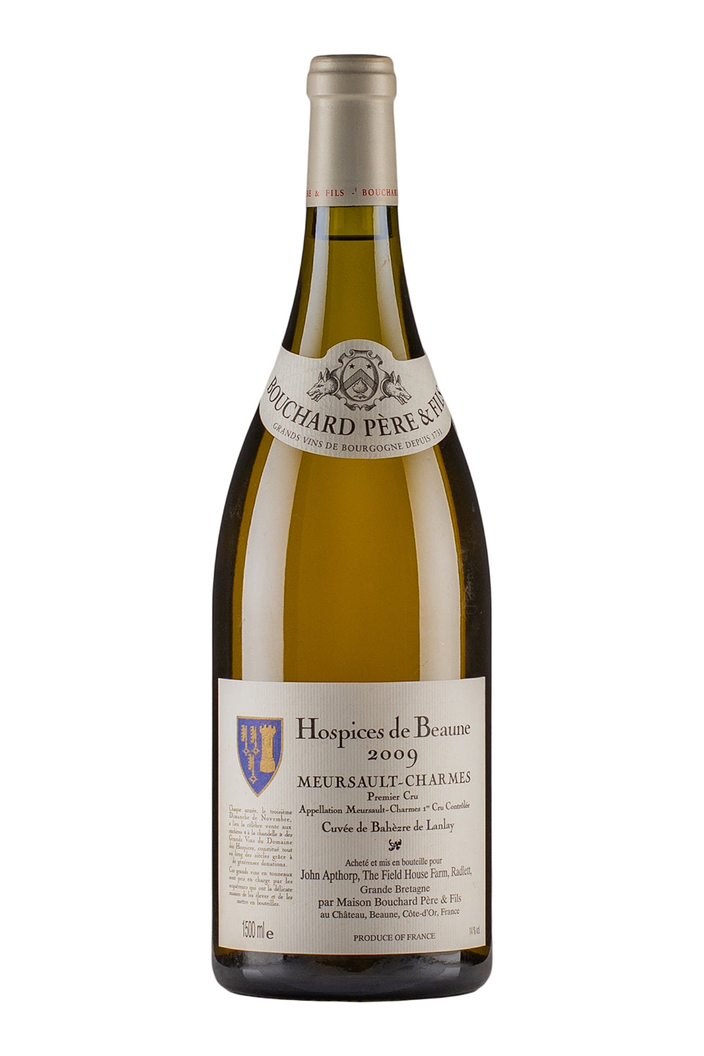 Meursault Charmes Cuvee de Bahezre de Lanlay Hospices de Beaune Bouchard Magnum 2009