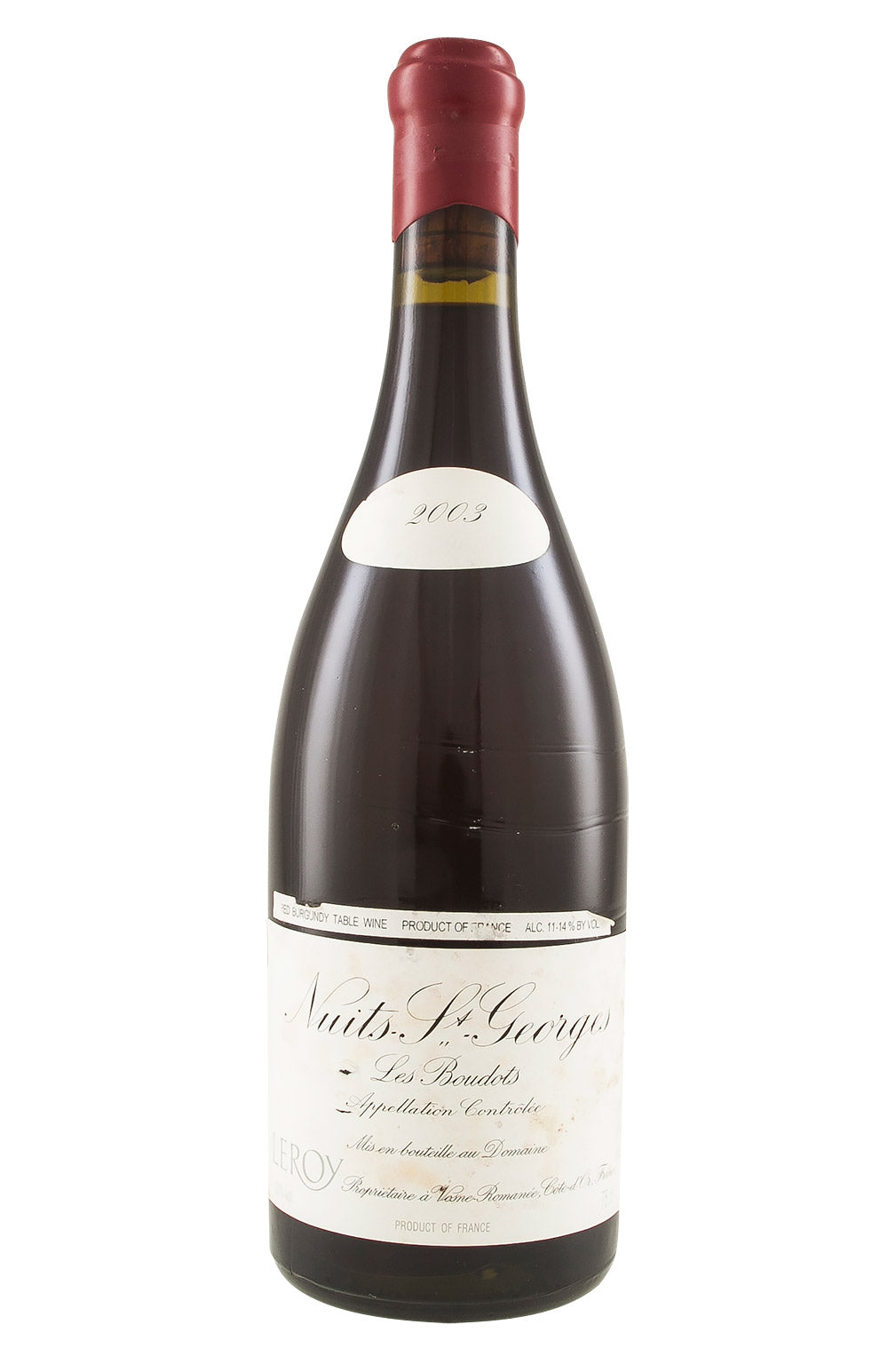 Nuits St Georges Les Boudots Domaine Leroy 2003