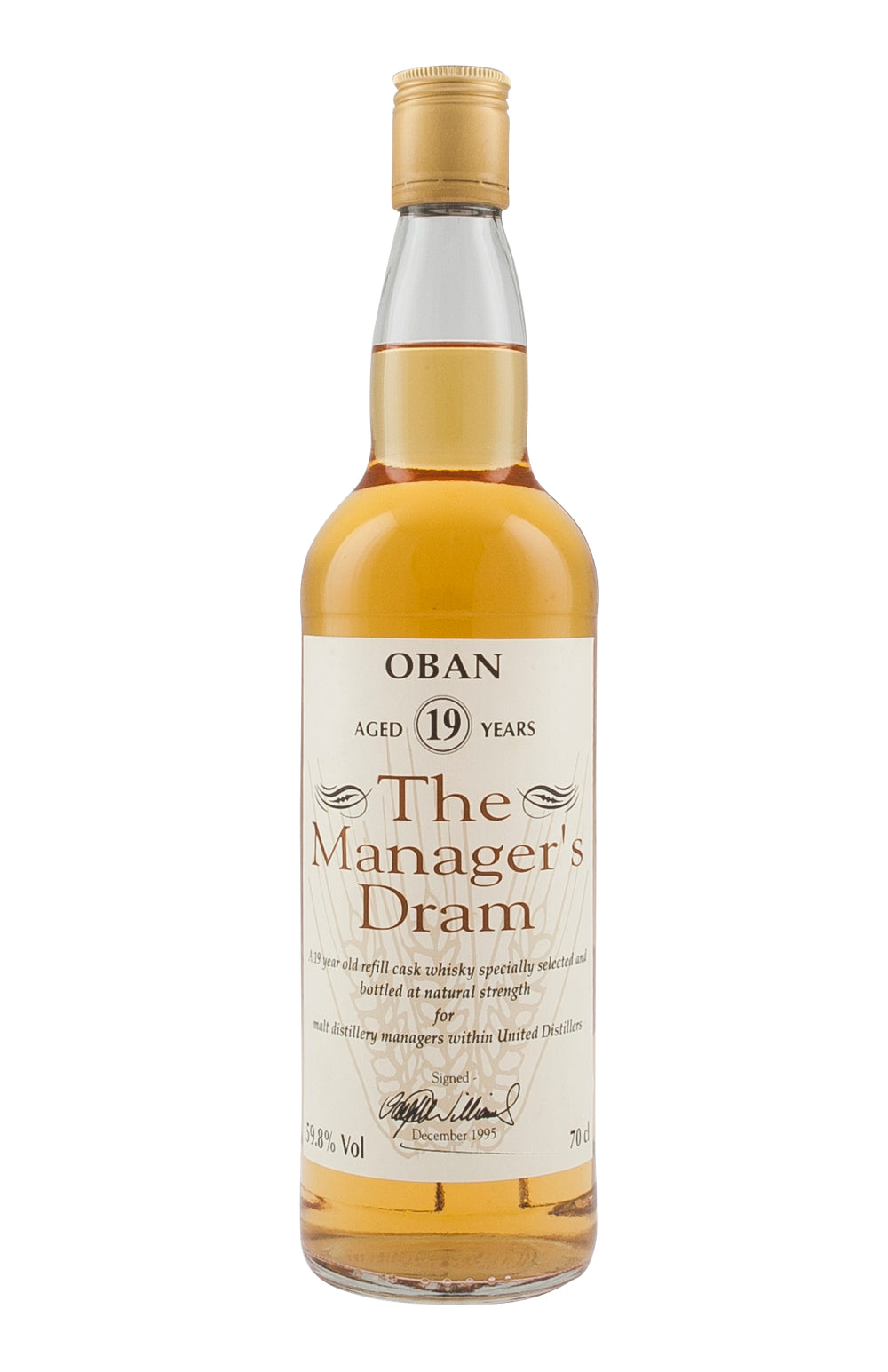 Oban Manager`s Dram 19 Year Old