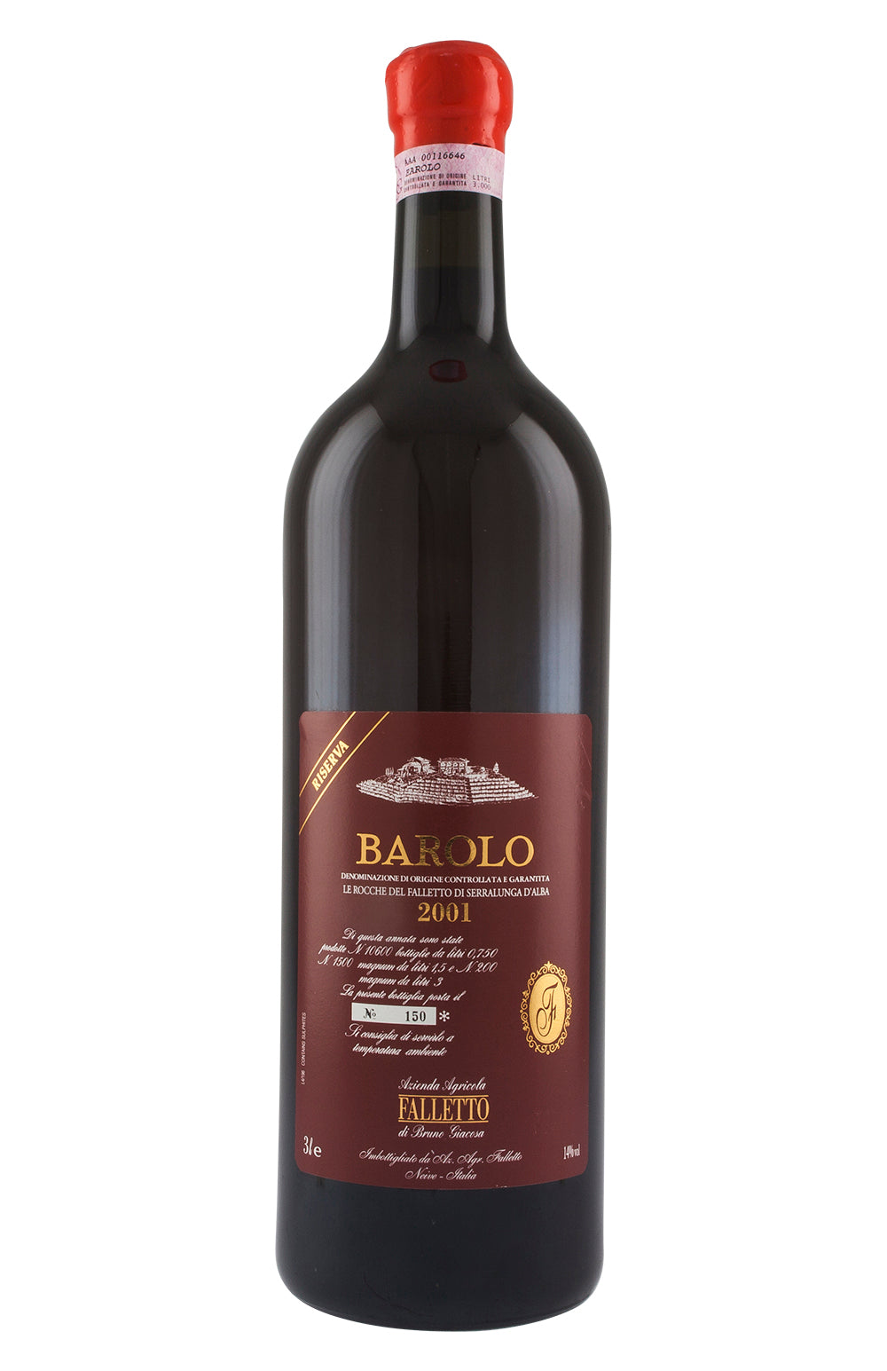 Barolo Le Rocche del Falletto Riserva Giacosa 300cl 2001