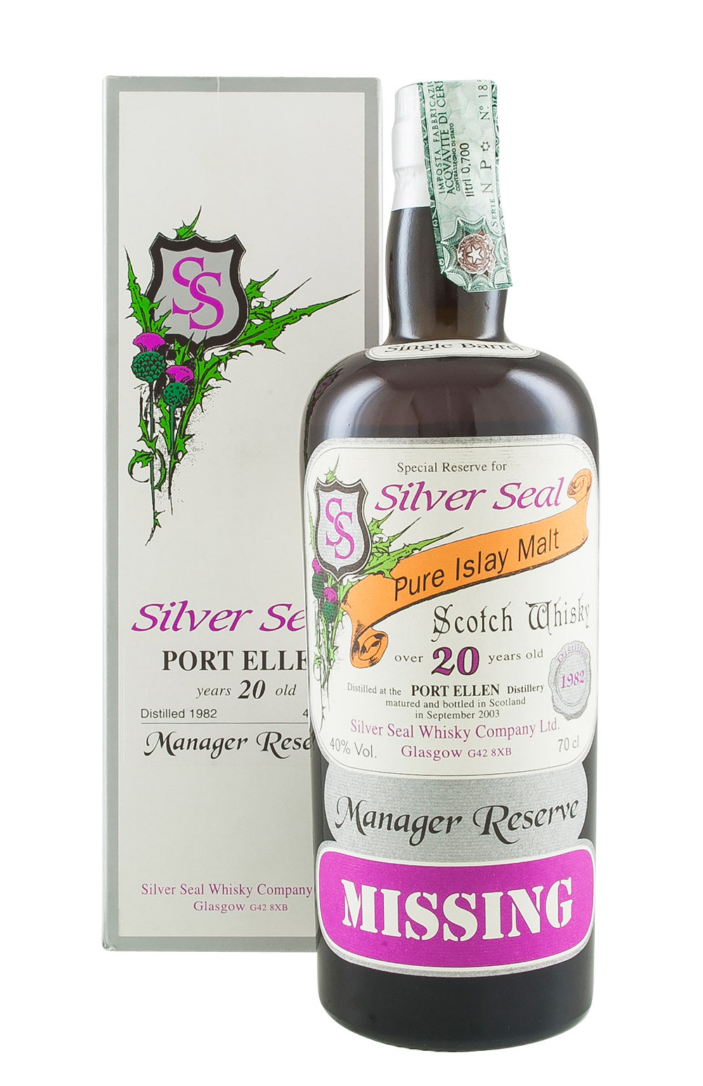 Port Ellen 20 Year Old Silver Seal Manager Reserve 1982