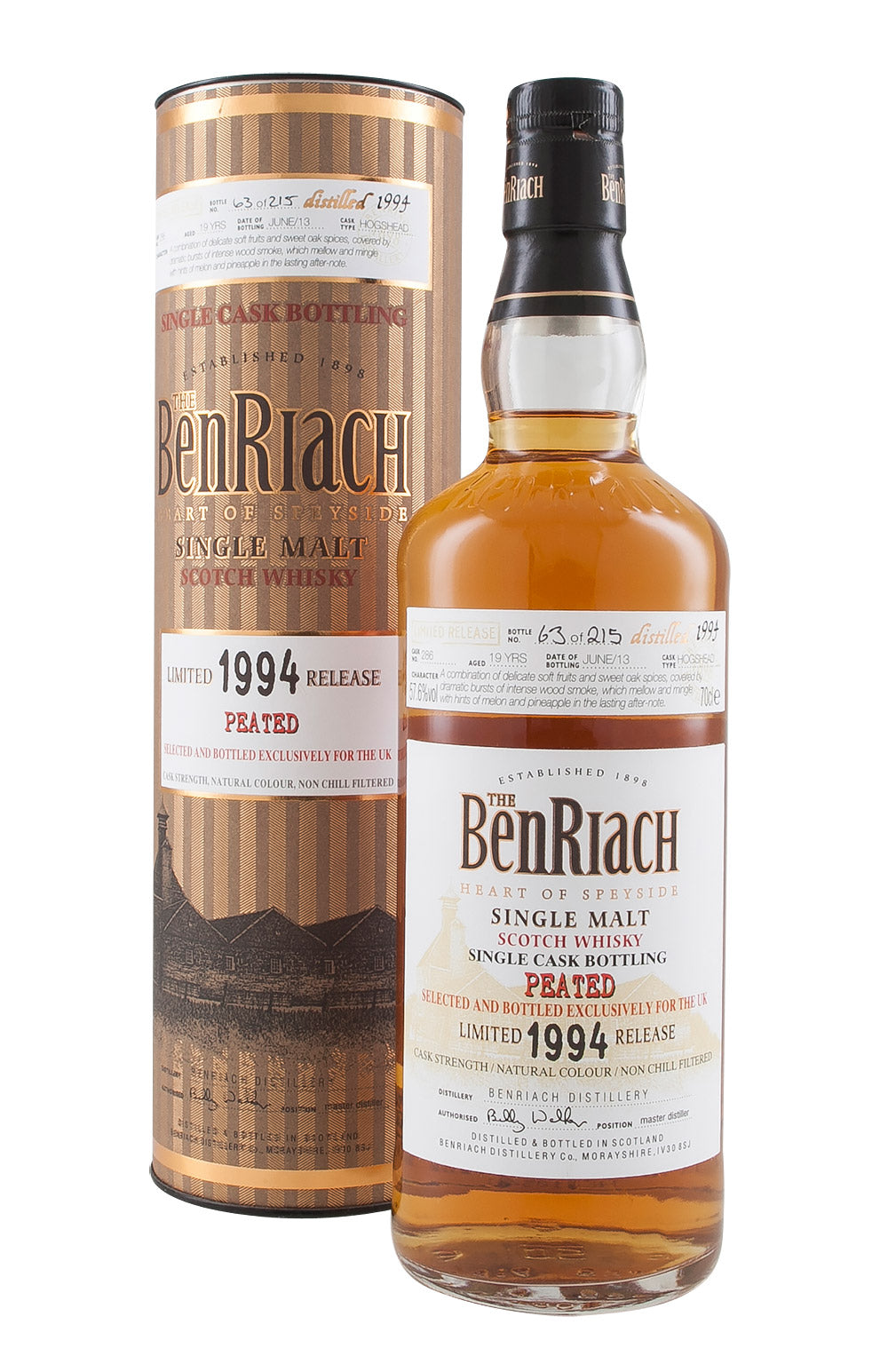 Benriach 19 Year Old Peated Single Cask 286 1994