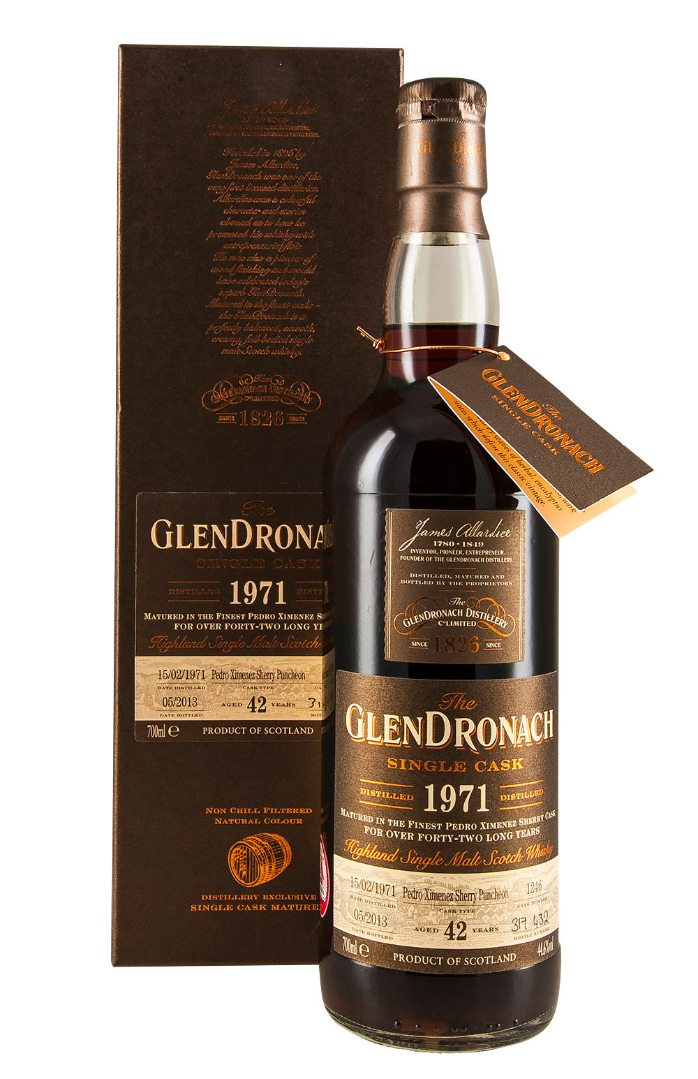 Glendronach 42 Year Old PX Cask No. 1246 1971
