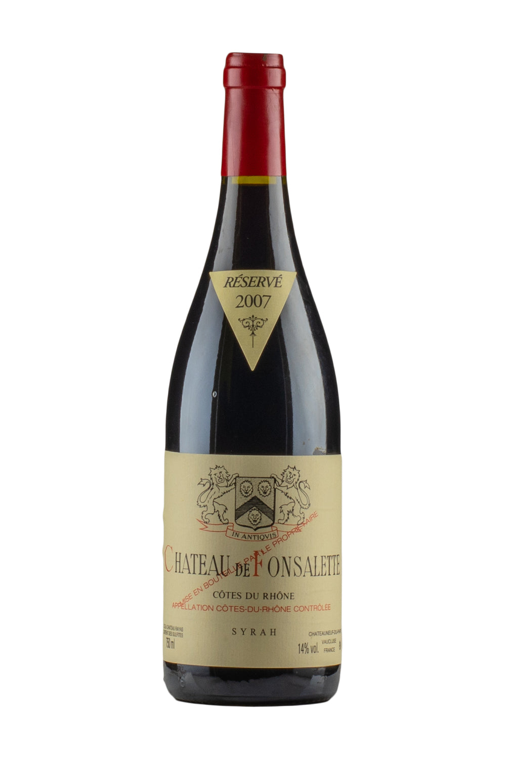 Cotes du Rhone Chateau de Fonsalette Syrah 2007