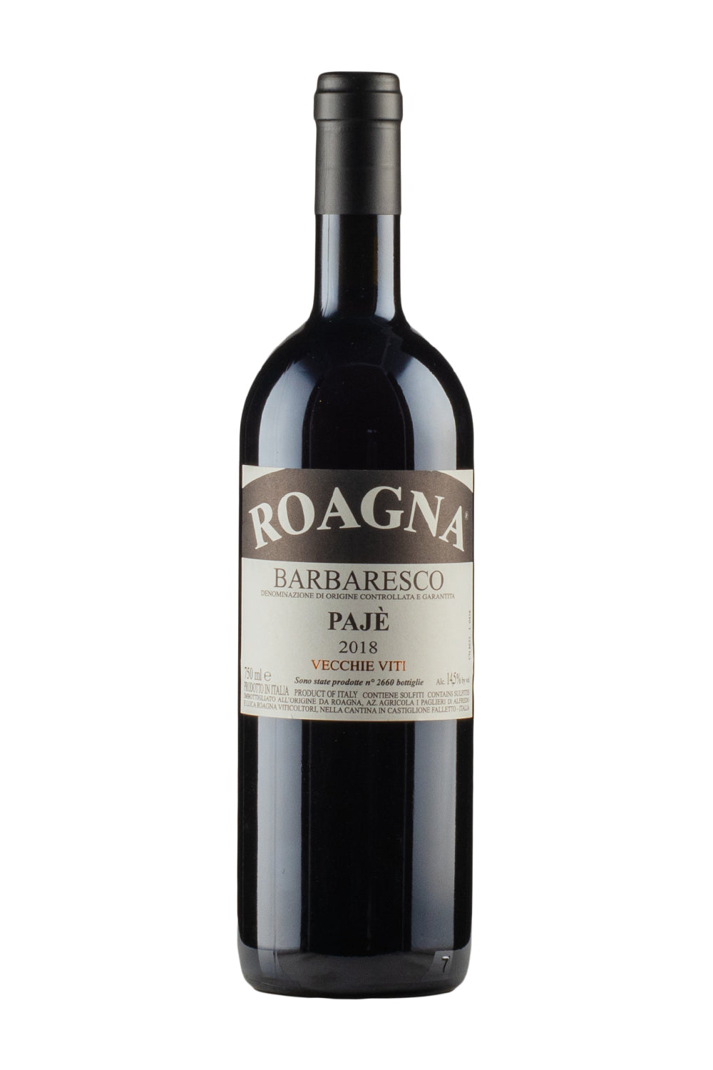Barbaresco Paje Vecchie Viti Roagna 2018