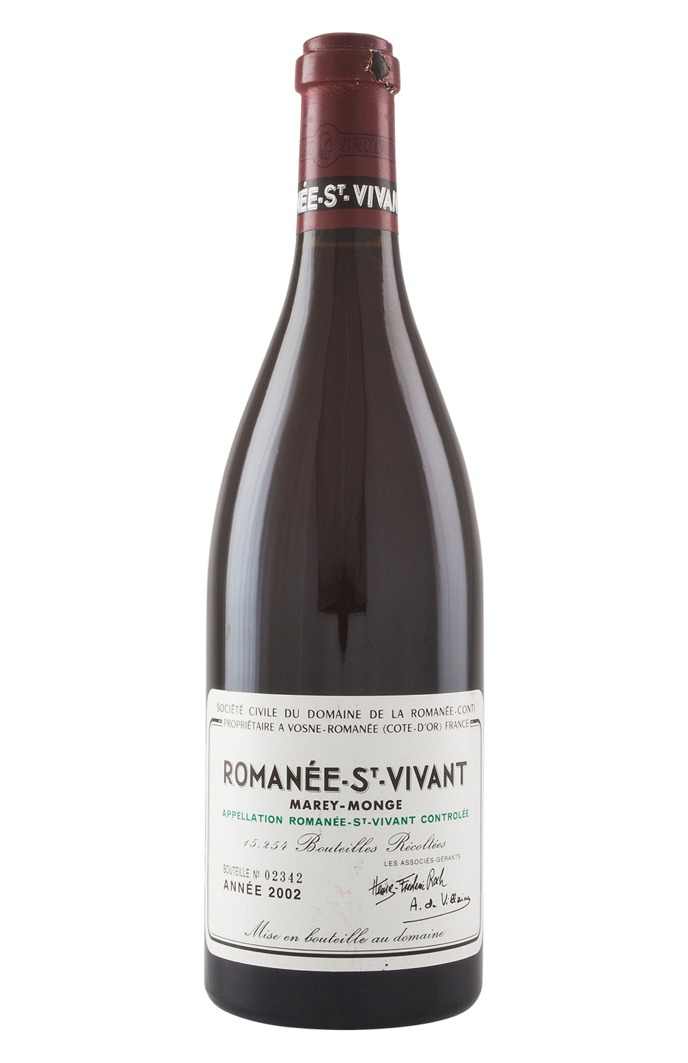 ROMANEE-ST-VIVANT 2002 赤ワイン　空瓶 Romanee St Vivant DRC 2002 – Hedonism Wines