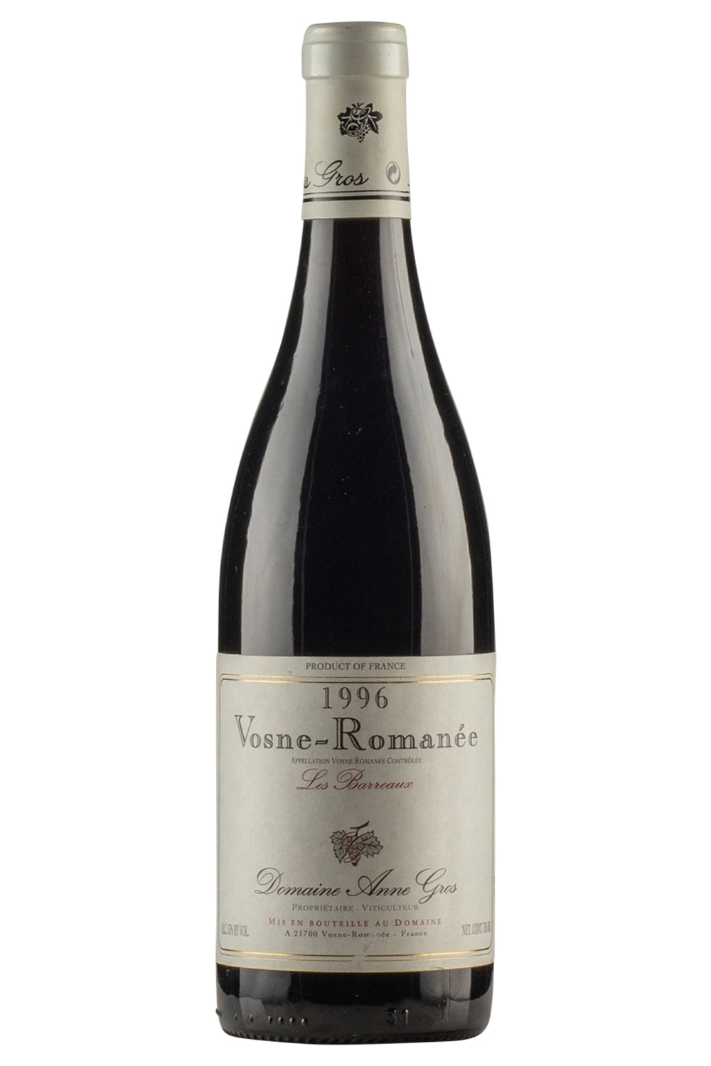 Vosne Romanee Les Barreaux Anne Gros 1996