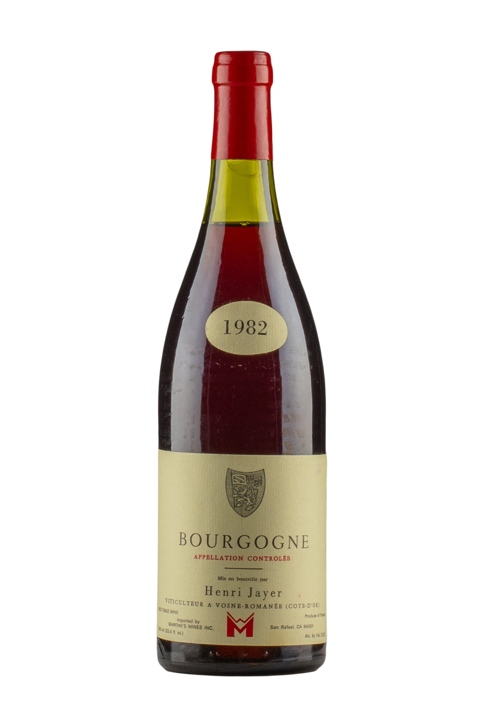 Bourgogne Rouge Henri Jayer 1982