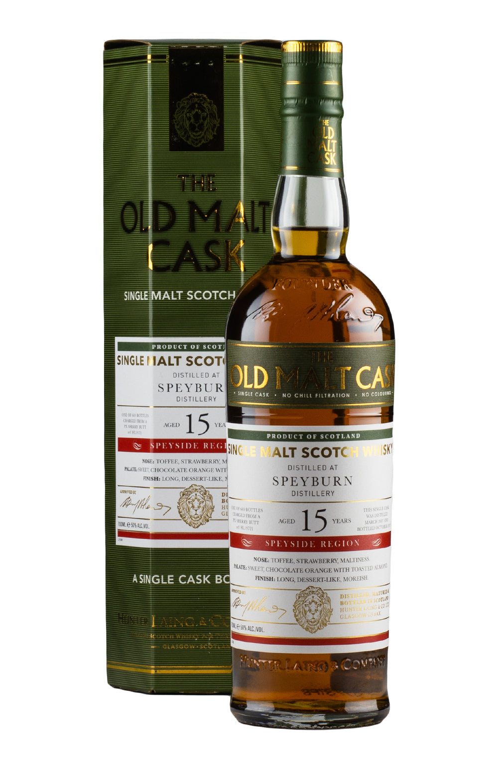 Speyburn 15 Year Old Old Malt Cask Hunter Laing 2007