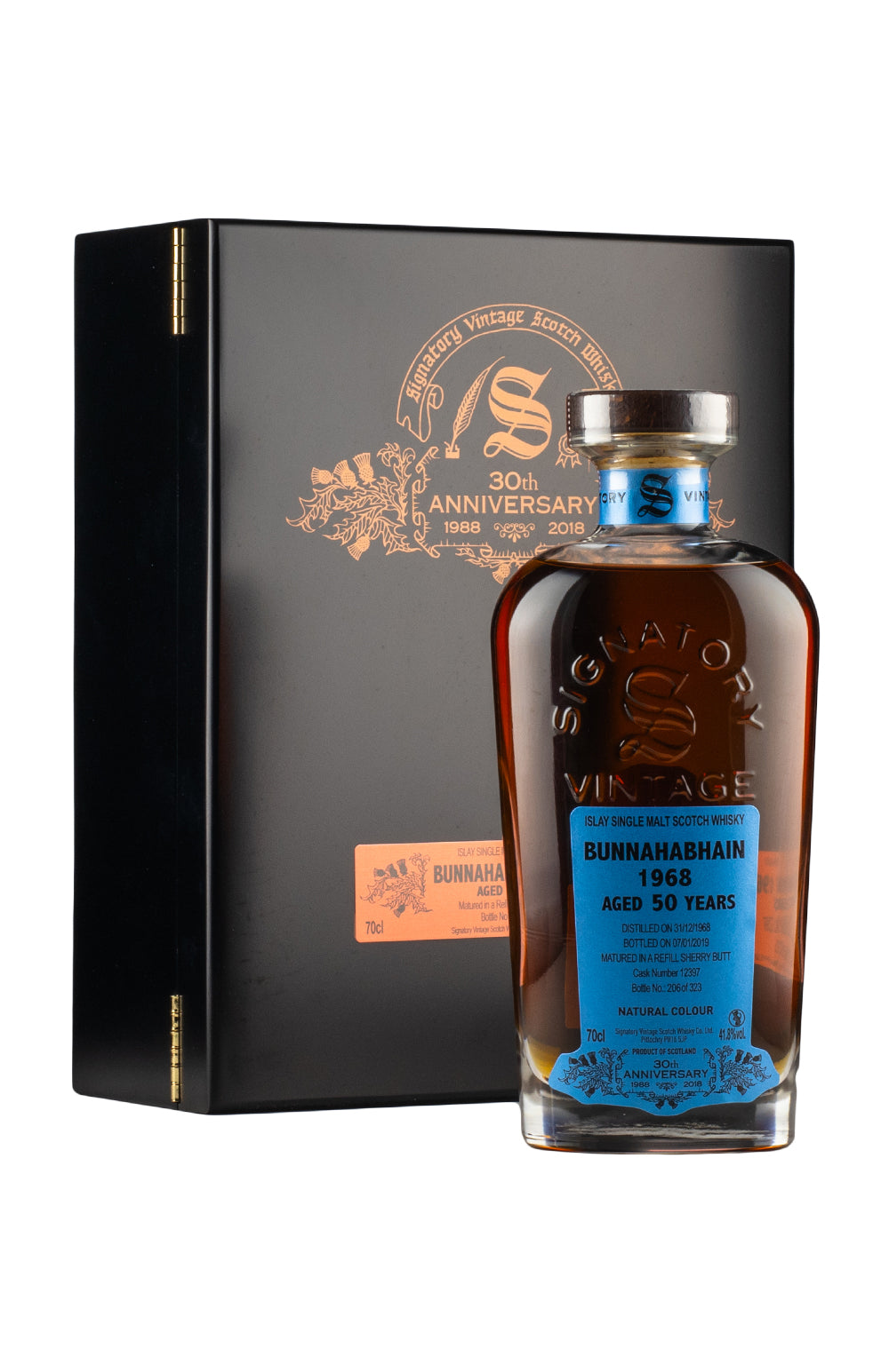 Bunnahabhain 50 Year Old 30th Anniversary Signatory 1968