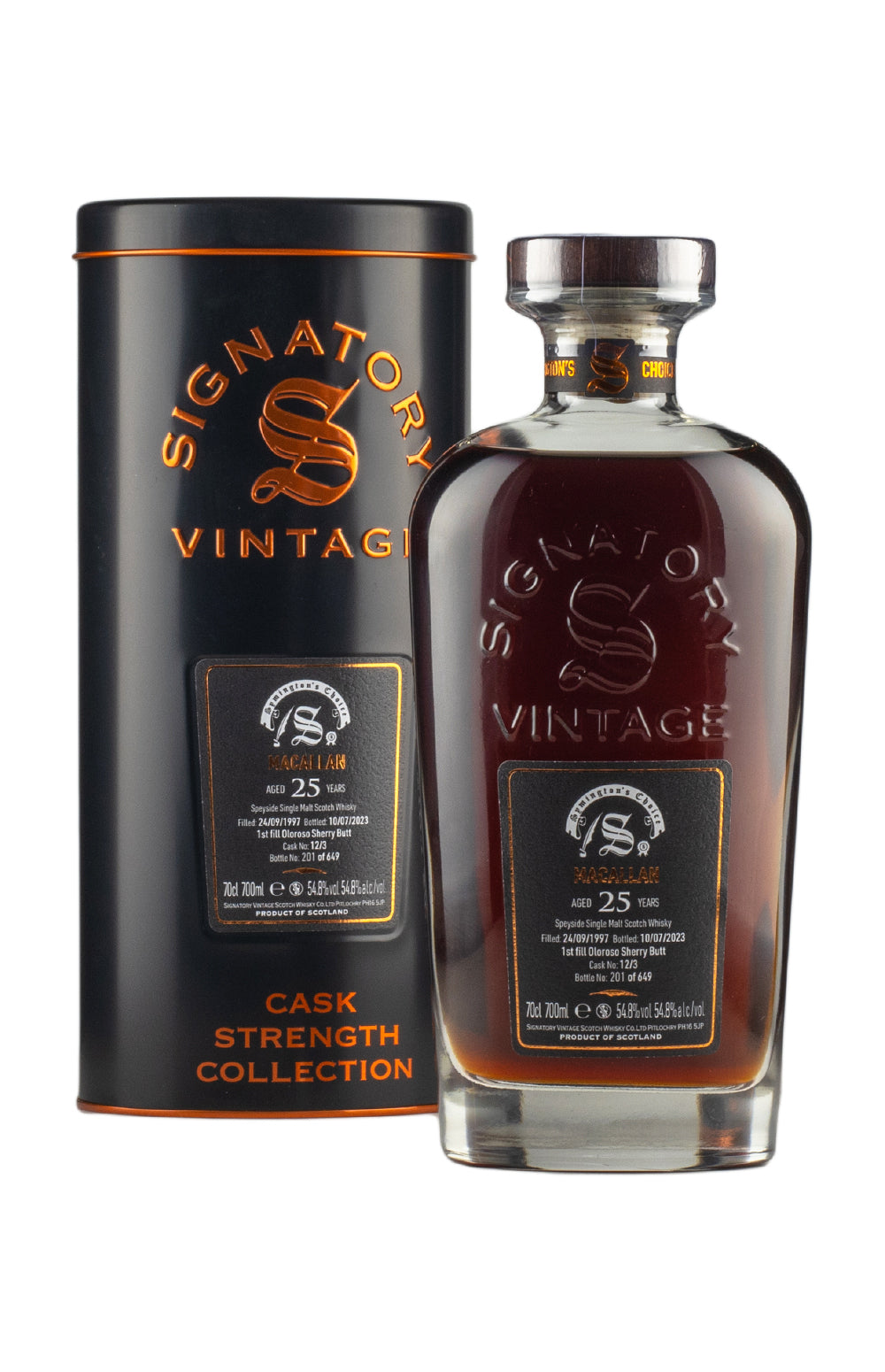 Macallan 25 Year Old Symington`s Choice Signatory 1997