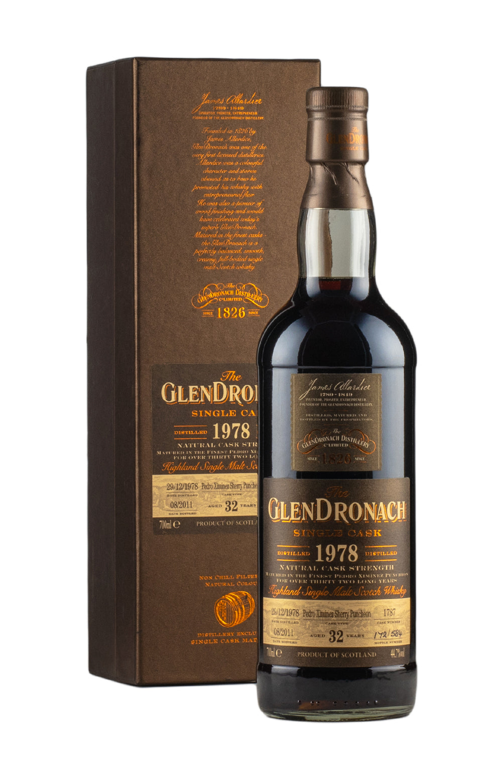 Glendronach 32 Year Old PX Puncheon Cask 1787 1978