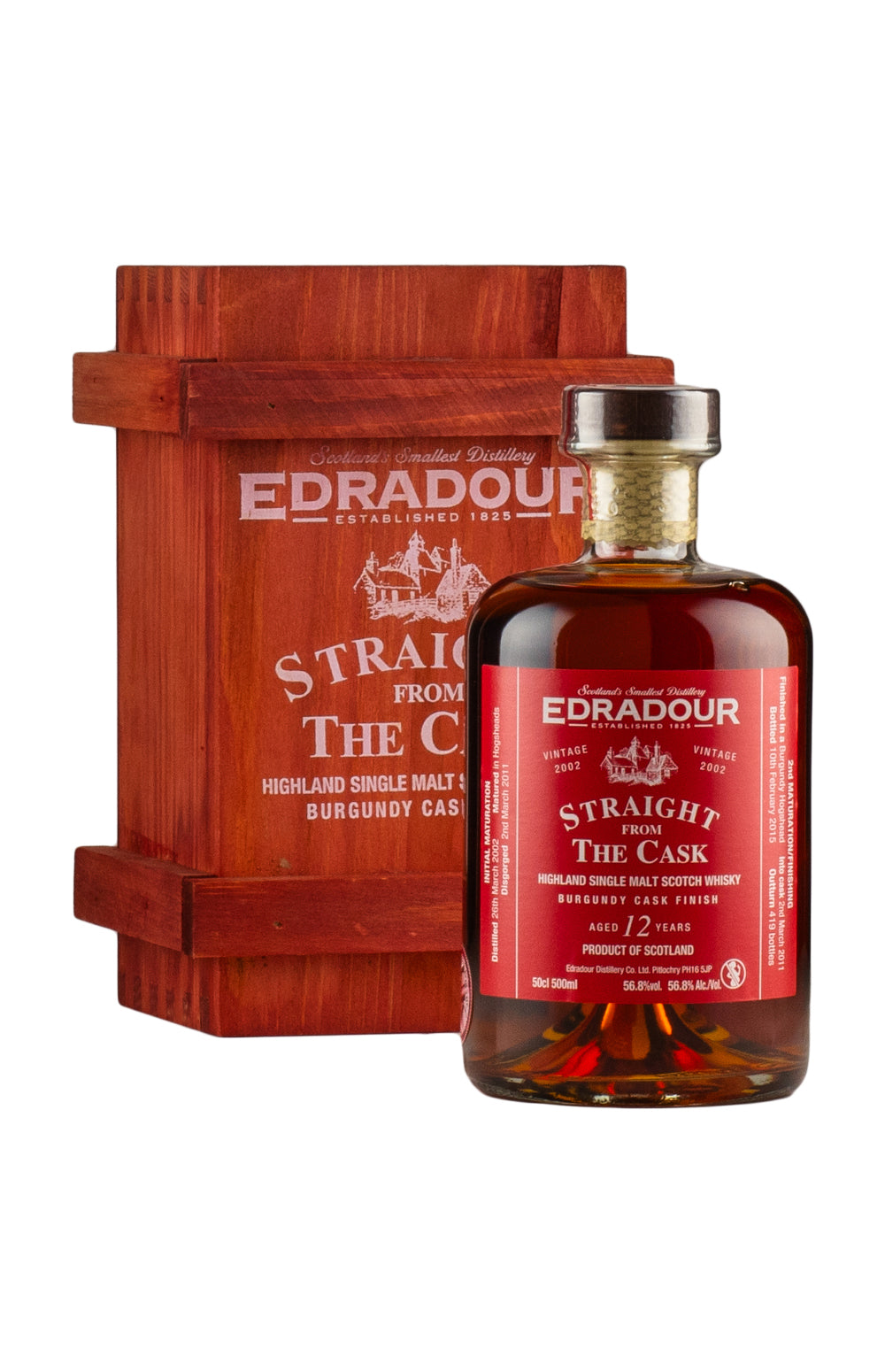 Edradour 12 Year Old Straight From The Cask Burgundy Finish 2002