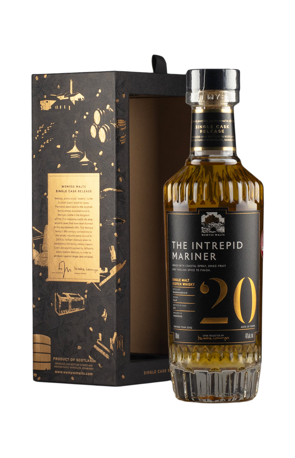 Bunnahabhain 20 Year Old Intrepid Mariner Wemyss Malts 2002