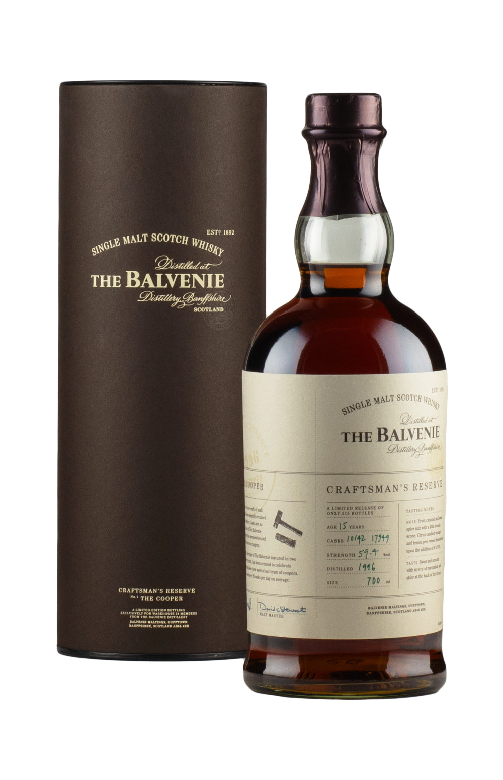 Balvenie 15 Year Old Craftsman`s Reserve No.1 The Cooper 1996