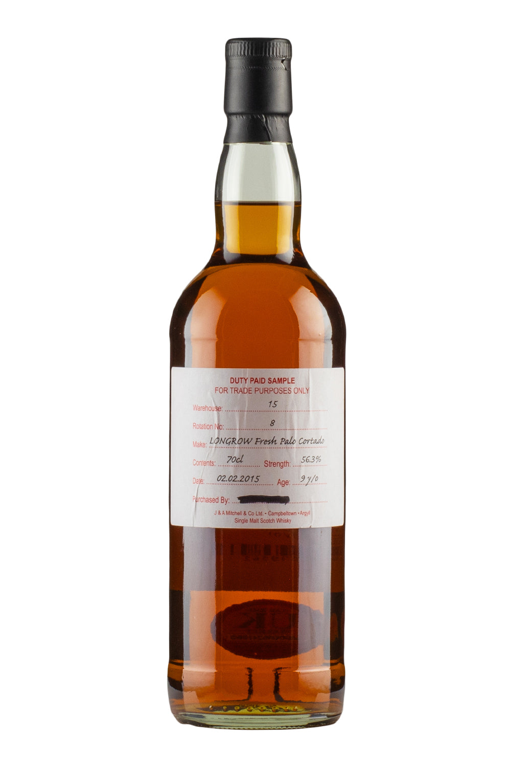 Longrow 9 Year Old Fresh Palo Cortado 2015