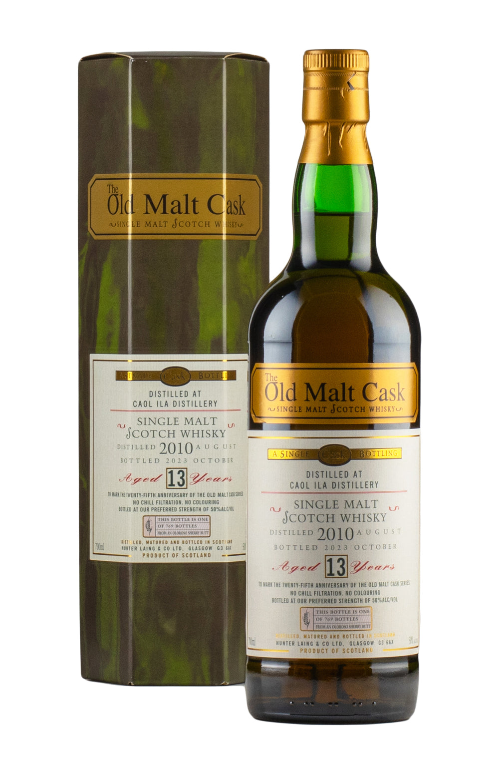 Caol Ila 13 Year Old Old Malt Cask 25th Anniversary Hunter Laing 2010