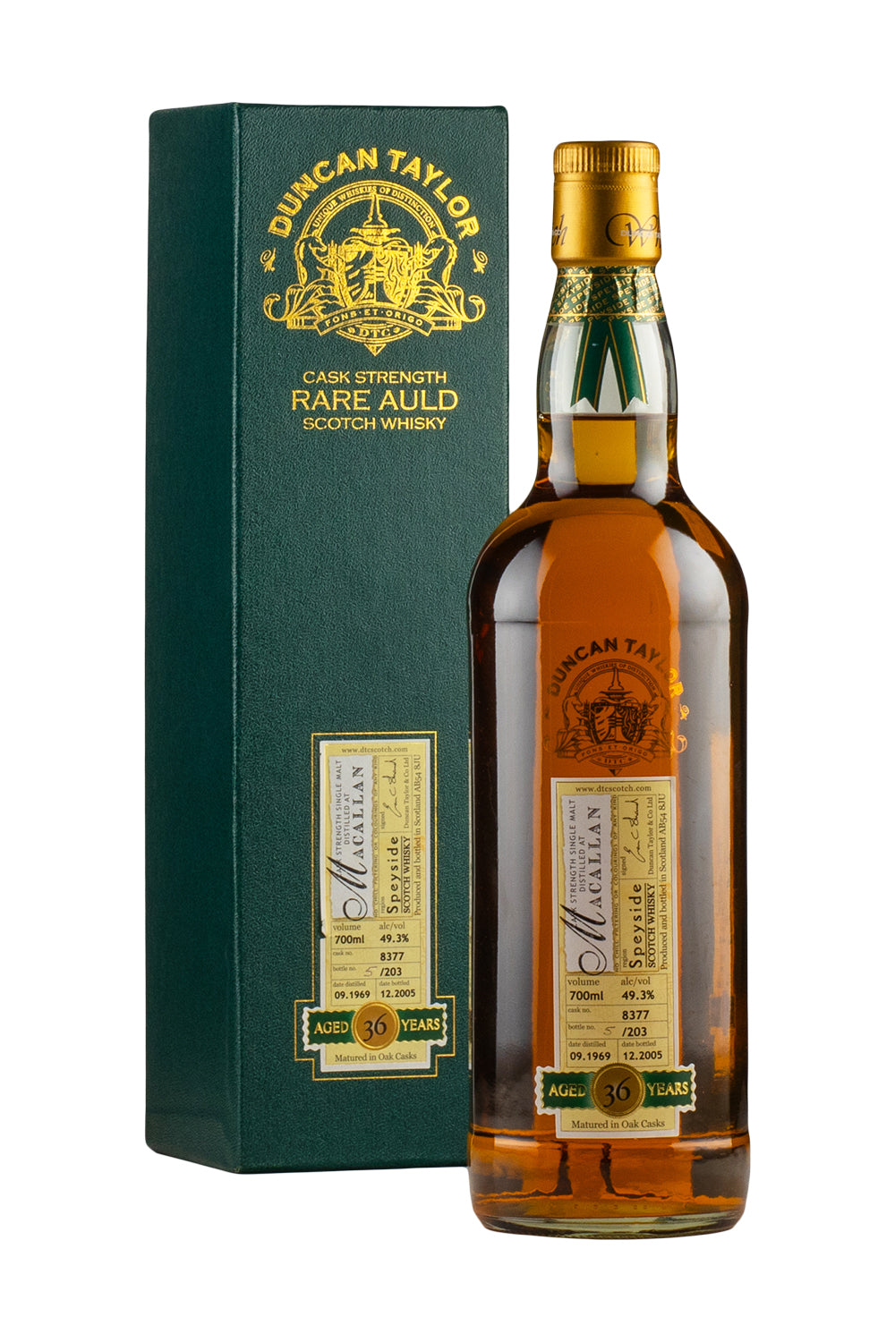 Macallan 36 Years Old Duncan Taylor Rare Auld (Bottled 2005) 1969