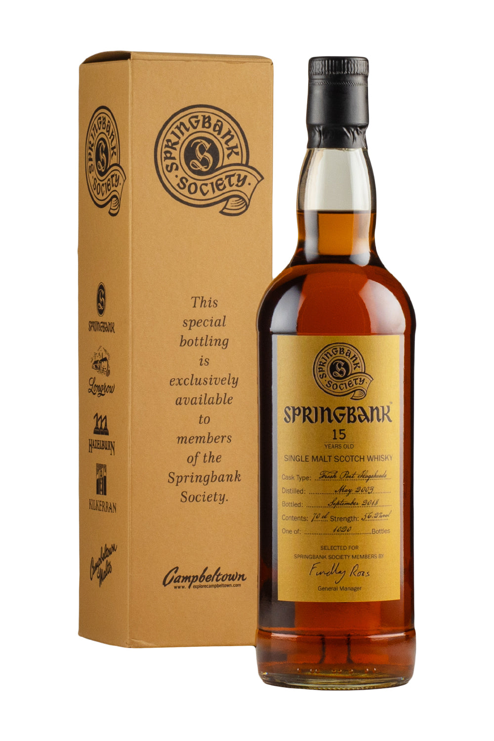 Springbank 15 Years Selected for Springbank Society Members 2003