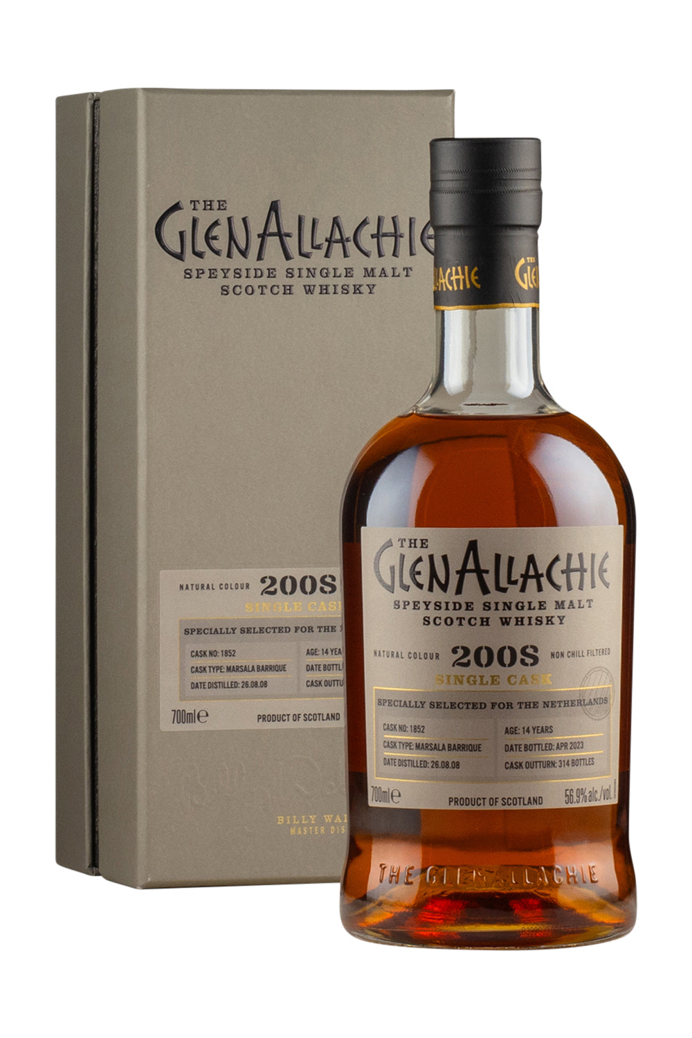 Glenallachie 14 Year Old Single Cask 1852 for The Netherlands 2008