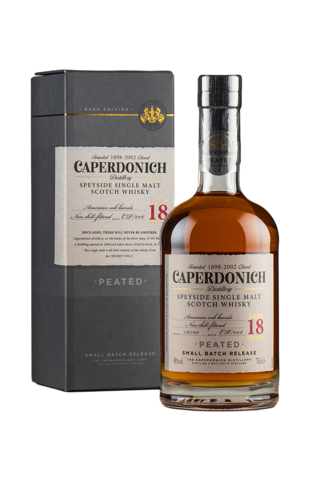 Caperdonich Peated 18 Year Old Secret Speyside