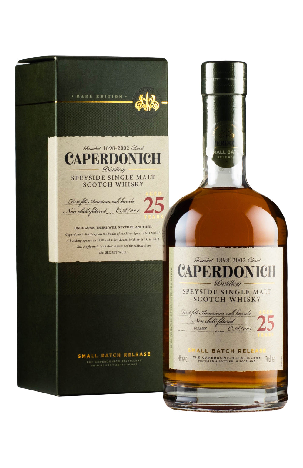Caperdonich Unpeated 25 Year Old Secret Speyside