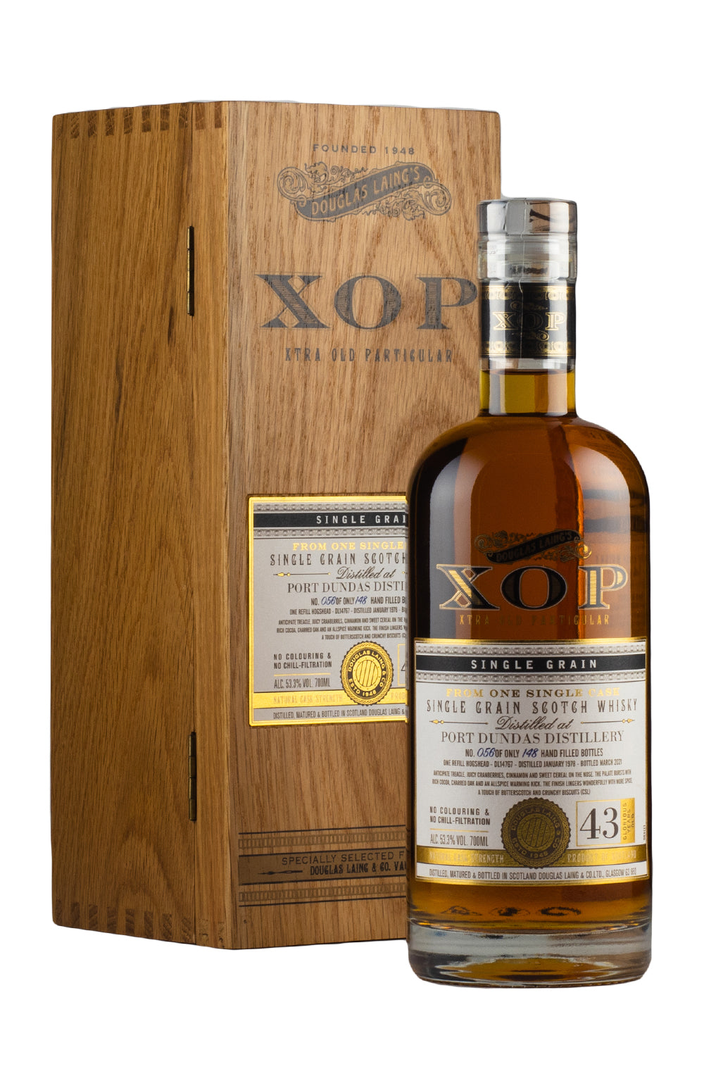 Port Dundas 43 Year Old Xtra Old Particular Platinum 1978