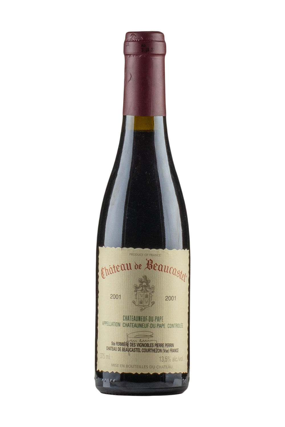 Chateauneuf du Pape Beaucastel Half 2001