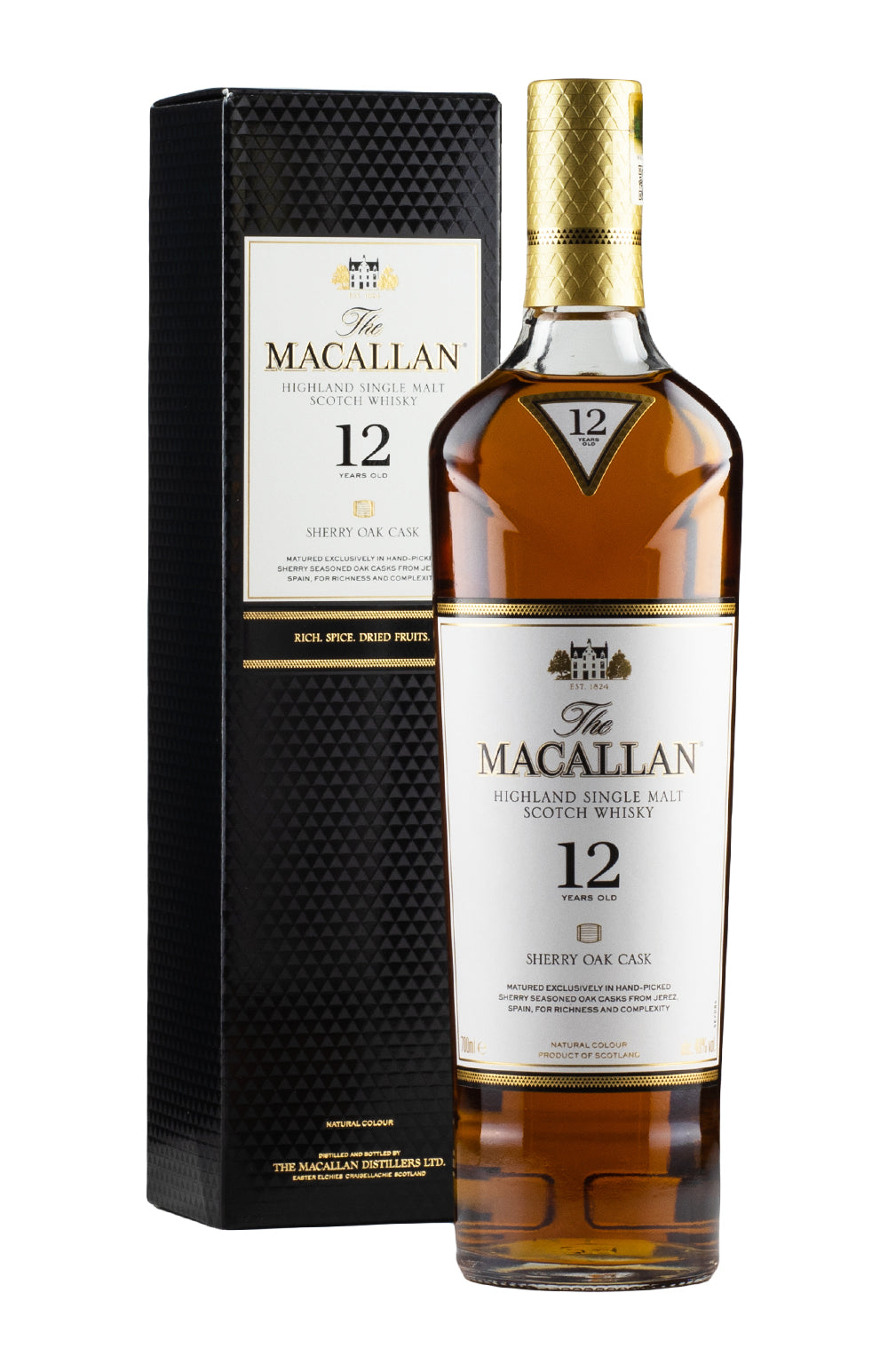 Macallan 12 Year Old Sherry Oak (Old Presentation)