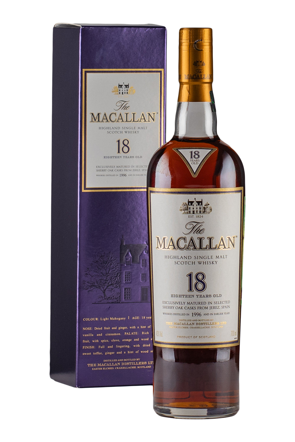 Macallan 18 Year Old Sherry Oak 1996 – Hedonism Wines