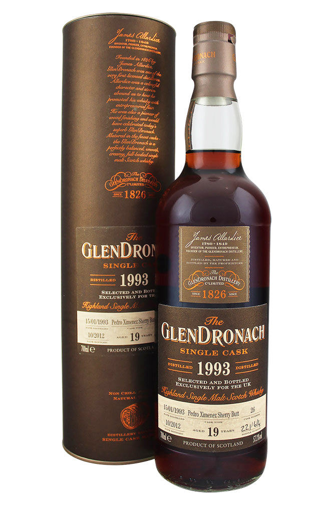 Glendronach 19 Year Old Cask 26 UK Exclusive 1993