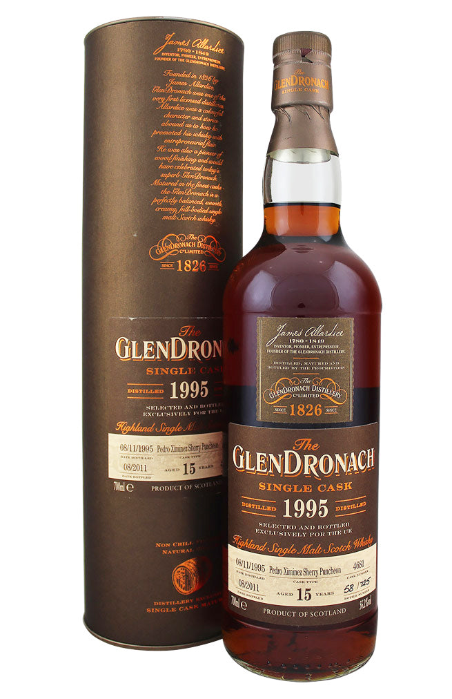 Glendronach 15 Year Old Cask 4681 UK Exclusive 1995