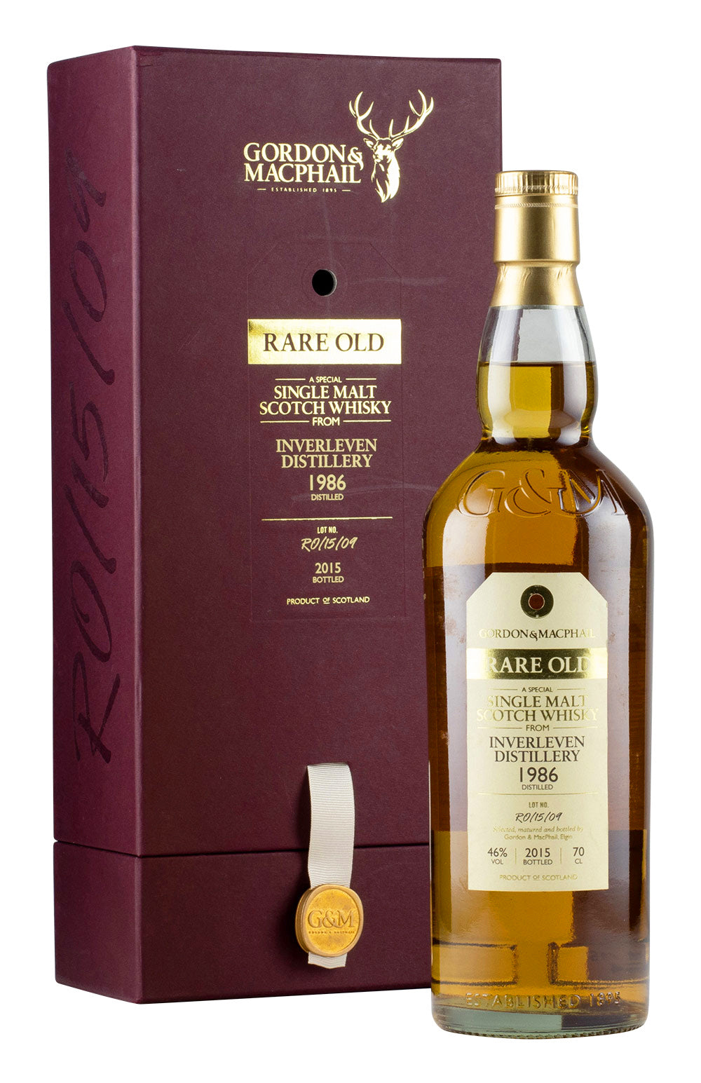 Inverleven 28 Year Old Rare Old Gordon and MacPhail 1986