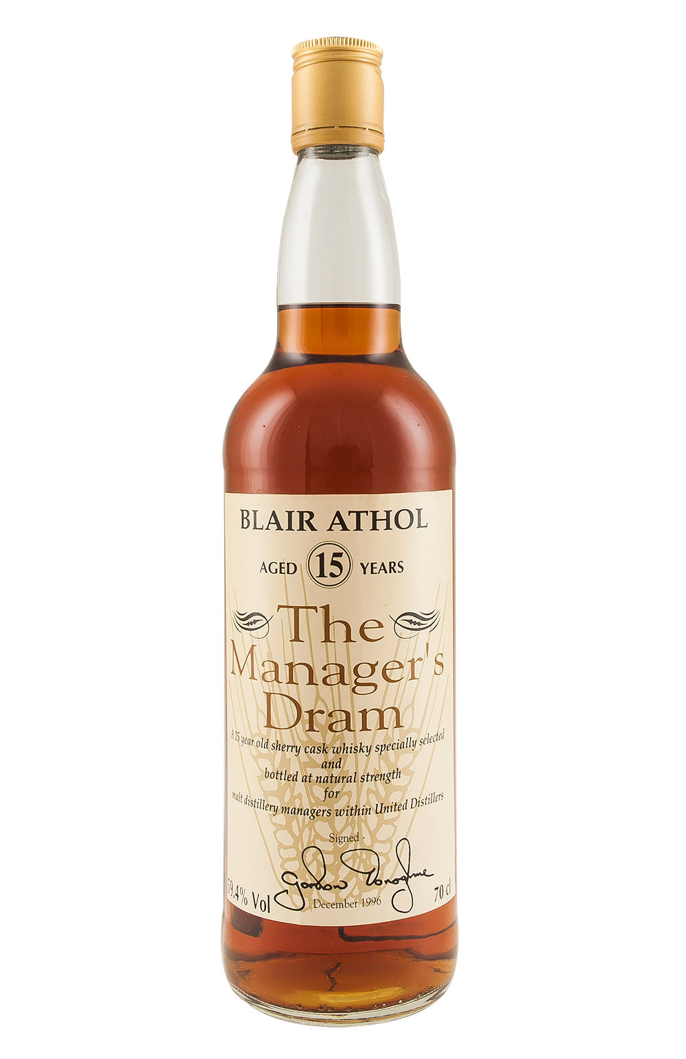 Blair Athol 15 Year Old Manager`s Dram 1996