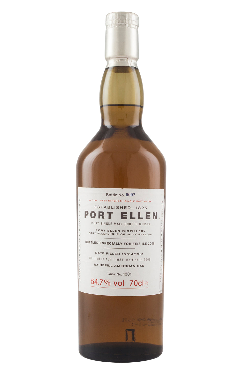 Port Ellen Feis Ile Single Cask Bottle 0002 2008