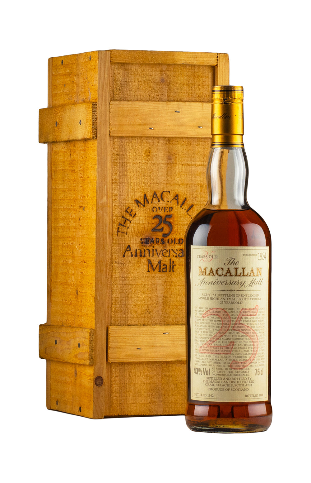 Macallan 25 Year Old Anniversary Malt 1962