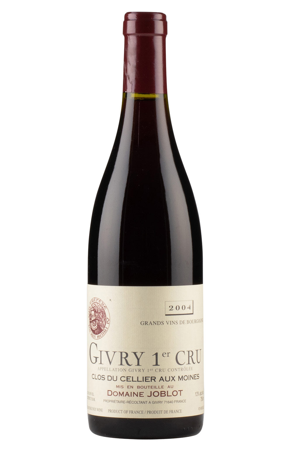 Givry Clos du Cellier aux Moines Joblot 2004